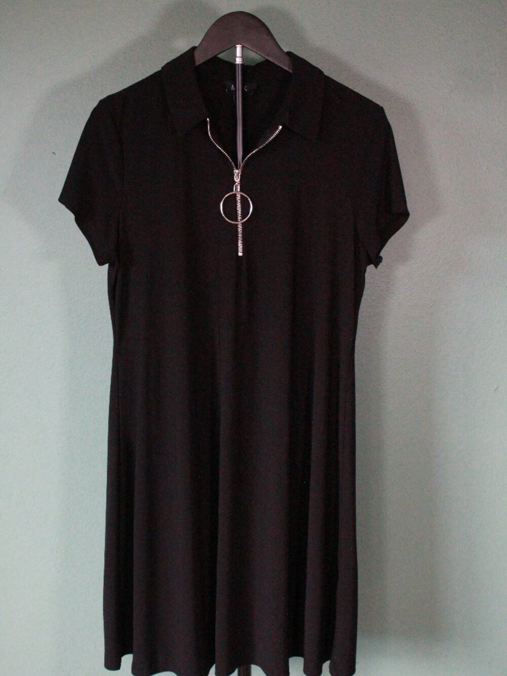 MSK Women's Black Casual Dress Ring Pull 1/4 Zip